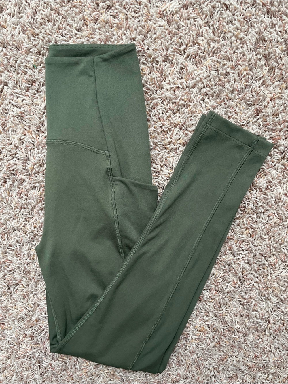 Beyond Yoga Olive Green Leggings Pockets Women Size S Workout Gym Running Active